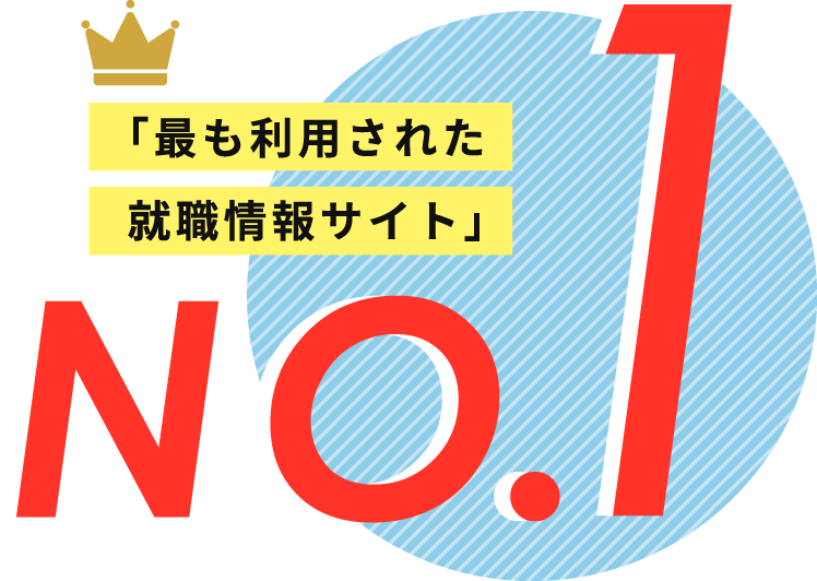 「最も利用された就職情報サイト No.1」
